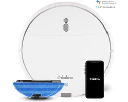 Dalmo BX5W - Robotstofzuiger met Dweilfunctie & Tijdschema - 3000Pa Zuigkracht - Automatisch Opladen - Lasernavigatie - App & Afstandsbediening - 59dB / Wit