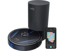 eufy RoboVac LR30 Hybrid+ robotstofzuiger en dweil met cleaning station, iPath Laser Navigation, 3000Pa-zuigkracht