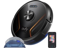 Eufy RoboVac X8 Hybrid EU Robotstofzuiger met lasernavigatie, 2-in-1: stofzuiger en dweil,2 x 2000 Pa zuigkracht,