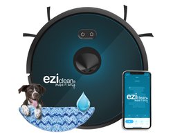 Eziclean Aqua Connect x650 - Robotstofzuiger Met Dweilfunctie - Met Laadstation – Dweilrobot – Virtuele Afbakening - Spraakbesturing – App – HEPA 13 Filter - 240m² - Ultra stil 55dB