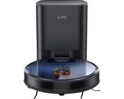 ILIFE T 10S Robotstofzuiger - 2 in 1 Stofzuiger en Dweil - Met Autonome Schoonmaak - Tot 60 dagen Automatische Schoonmaak - Met LiDAR Navigatiesysteem - Appbediening en Voice control - 3000 Pa Zuigkracht - 92.5mm - Zwart/Blauw