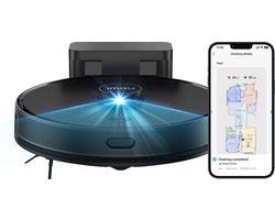 Imou RV1 - Robotstofzuiger met dweilfunctie - Razendsnelle inkaartbrenging door LIDAR sensor - Opslag Plattegrond Van 3 Verdiepingen - Automatische lediging - Auto boost-functie tapijt - 4500 Pa zuigkracht - 110 minuten aaneengesloten reinigen