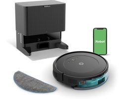 iRobot Roomba Combo® 2 Essential + AutoWash Dock - Robotstofzuiger met Dweilfunctie - Zwart - Y0510