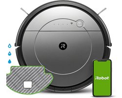 iRobot® Roomba® Combo(TM) 111840 robotstofzuiger en dweilrobot met wifi-verbinding en meerdere reinigingsmodi - Hoog zuigvermogen - Dagelijks dweilen - Persoonlijke aanbevelingen