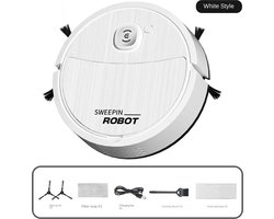 PrijsPunt 3-in-1 Robotstofzuiger - Geschikt voor huisdieren- Robotstofzuigers - Smart Opladen - Compact