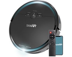 Sanovy 3 in 1 Robotstofzuiger met dweilfunctie - 1800 PA- Automatische laadstation - Dweilrobot – App