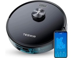 Tesvor S4 - Robotstofzuiger met LiDAR-Navigatie - 2200 Pa & App-Bediening