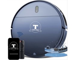 TONIHOMI® G20 Blauw - Robotstofzuiger met dweilfunctie - Automatisch legen - Automatisch opladen - LDS Laser navigatie - Zwart