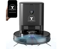 TONIHOMI® R8 Robotstofzuiger Met Dweilfunctie - Robotstofzuiger met leegstation - Robotstofzuiger met laadstation - LDS Laser navigatie - Robotstofzuiger huisdieren - Dweilrobot - Zwart