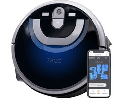 ZACO W450 - dweilrobot met aparte schoon- en vuilwatertank - 80min dweilen - met laadstation - bediening met App, Alexa, Google Home - automatisch dweilen - voor harde vloer, houten vloer, parket - intelligente navigatie - tapijtdetectie