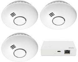 Alecto SMART-SMOKE10 Smart Zigbee Rookmelder - 10 jaar sensor - Voldoet aan Europese norm EN14604 - 3 stuks