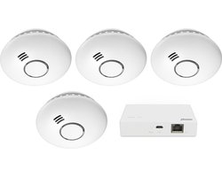 Alecto SMART-SMOKE10 Smart Zigbee Rookmelder - 10 jaar sensor - Voldoet aan Europese norm EN14604 - 4 stuks