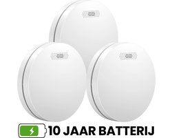 Aroha Safety Pro Rookmelder - 10 jaar batterij & sensor - Extra dun design rookmelder, brandmelder - Multipack 3 set