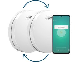 Aroha Smart Connect & Link Rookmelder - 10 jaar batterij - Slimme & koppelbare rookmelder met WiFi - Smart brandmelder met app Tuya & Smartlife - Draadloos koppelbare brandmelder - Multipack met Aroha Link Rookmelder, 2 set