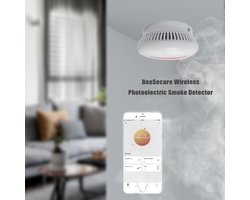 BeeSecure Zigbee Smart Home| BEE-SD Rookmelder| Ingebouwde 10 jaar batterij| Draadloze Brandalarm Rookmelder | App-bediening op afstand| Zelfcontrolefunctie