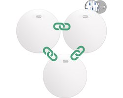 Easeware - Koppelbare Rookmelder - Ultra Dun - 3 pack