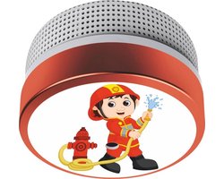 ELRO Rookmelder Kids Brandweerman FS8110 - Met 10 Jaar Batterij - Voldoet aan Norm EN14604