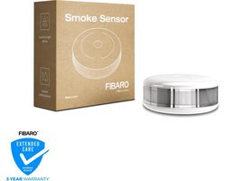 FIBARO Smoke Sensor - Draadloze rookmelder - Werkt met FIBARO, Toon en Homey - Z-Wave Plus