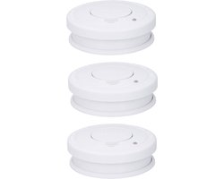 Grundig set van 3x stuks optische rookmelders plafond wit 10 x 3 cm