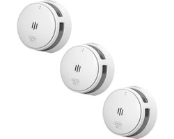 SAVS S10 Rookmelder 3-pack - 3 Rookmelders - 10 jaar batterij - Compact design - Voldoet aan Europese norm - Infrarood sensor - Brandalarm