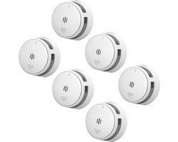 SAVS S10 Rookmelder 6-pack - 6 Rookmelders - 10 jaar batterij - Compact design - Voldoet aan Europese norm - Infrarood sensor - Brandalarm