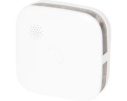 Slimme rookmelder via WiFi - Wit - Kunststof - 7,6 x 7,6 x 2,8 cm - WiFi - 2.4 GHz - Te bedienen met App - Smoke Alarm - Rook melder - Melder - Rook - Beveiliging - Slimme beveiliging - Thuis