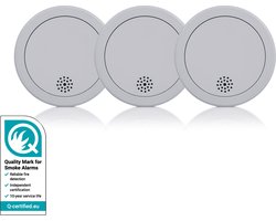 Smartwares FSM-12303 Rookmelder - 3 Rookmelders - Inclusief 10 jaar batterij - 85 dB - VDS gecertificeerd - Q Label