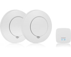 Smartwares SH8-99103 Slimme Rookmelder - 2 Rookmelders - Inclusief 3 jaar batterij - 10 Jaar sensor - Koppelbaar - 85 dB