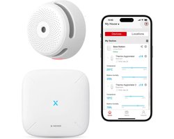 X-Sense Link+ Pro Slimme Rookmelder bundel - 1 XS01-M Rookmelder en SBS50 Base Station - Werkt via app - WiFi gateway - Draadloos RF koppelbaar - Brandalarm - Smart home