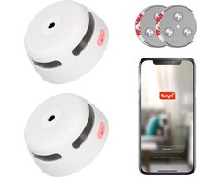 X-Sense XS01-WT Slimme rookmelder met wifi - 2 Rookmelders - Met magneet montage - Tuya Smart Home - Voldoet aan Europese norm - Brandalarm zonder boren