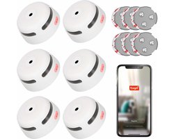 X-Sense XS01-WT Slimme rookmelder met wifi - 6 Rookmelders - Met magneet montage - Tuya Smart Home - Voldoet aan Europese norm - Brandalarm zonder boren