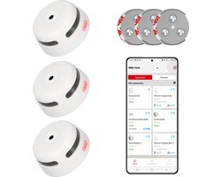 X-Sense XS01-WX Slimme rookmelder met Wifi - 3 Rookmelders - Met magneet montage - X-Sense Home Security - Voldoet aan Europese norm - Brandalarm zonder boren