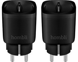 2x Hombli Slimme Stekker WiFi Energiemeter via mobiele app - Zwart