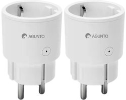 Agunto AGU-SP1 Slimme Stekker 2 Stuks - Smart Plug - Tijdschakelaar - Energiemeter - Google Assistant