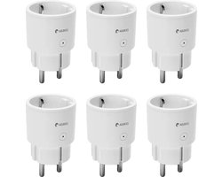 Agunto AGU-SP1 Slimme Stekker 6 Stuks - Smart Plug - Tijdschakelaar - Energiemeter - Google Assistant