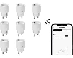 Agunto AGU-SP1 Slimme Stekker 8 Stuks - Smart Plug - Verbruiksmeter - Energiemeter - Google Home