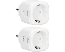 Alecto SMART-PLUG10 DUO - Smart wifi tussenstekker, 16A, 3680W, 2 pack, wit