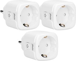 Alecto SMART-PLUG10 TRIPLE - Smart wifi tussenstekker, 16A, 3680W, 3 pack, wit