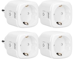 Alecto SMART-PLUG20 4-PACK - Smart wifi tussenstekker met energiemeter, 16A, 3680W, 4 pack, wit