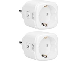 Alecto SMART-PLUG20 DUO - Smart wifi tussenstekker met energiemeter, 16A, 3680W, 2 pack, wit