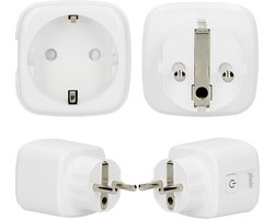 Alecto SMART-PLUG20 - Smart wifi tussenstekker met energiemeter, 16A, 3680W, wit