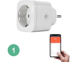 BELIFE® Smart Plug - 1 stuk - Slimme Stekker met ENERGIEMETER - Google Home & Amazon Alexa Compatible - Smart Home