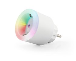 Caliber Slimme Stekker - Smart Plug - Google Home - Tuya Smart App - LED RGB Verlichting - Nachtlampje - Slimme Stekker met Energiemeter - Kerstverlichting bedienen - Wit (HWP101LE)