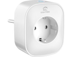 EIGHTREE - ET22-1 - Smart Plug - Wifi - 1-delige set - Slimme Stekker - App Bediening - Verbruiksmeter - Energiemeter -Spraakbediening met Alexa & Google Home