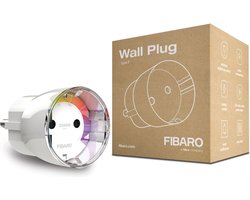 FIBARO Wall Plug - Type F (NL) - Slimme Stekker incl. energiemeter - werkt met Toon, FIBARO Home Center en Homey