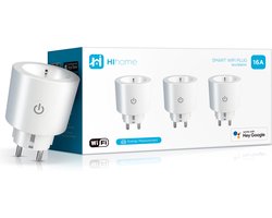 Hihome Slimme Stekker 3-pack - Smart WiFi Plug 16A met Energiemeter - Tuya compatible