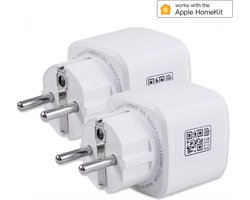 HomekitHuis - Slimme Wifi stekker voor Apple Homekit - 2 pack