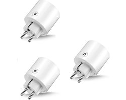 Improducts® Huismerk Intelligent stopcontact / Mini wifi stekker smart plugs maakt u huis slim en geschikt voor Google Assistant en Amazon Alexa 3x mini stekker