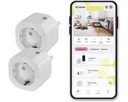 omajin Smart Plug SK - Slimme stekker - WiFi - Timerfunctie - Compitabel met Amazon Alexa en Google Home - Bediening via Omajin Slimme App - 2 Pack - Wit