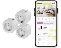 omajin Smart Plug SK - Slimme stekker - WiFi - Timerfunctie - Compitabel met Amazon Alexa en Google Home - Bediening via Omajin Slimme App - 3 Pack - Wit